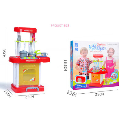 

YIWULAKids Kitchen Cooking Pretend Role Play Toy Set with Light Sound Effect