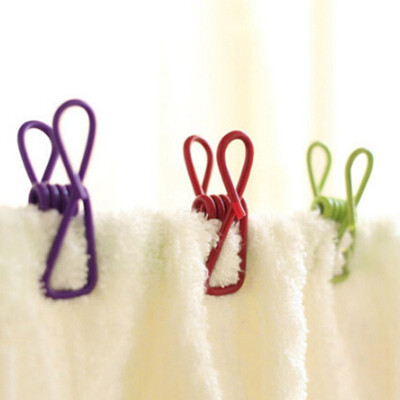 

10 PCS Colorful Clothes Peg Clip Pins Hanging Rope Hanger Home Laundry Tools