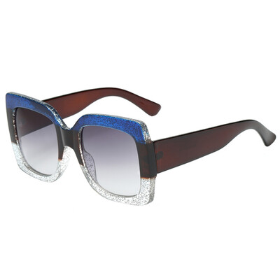 

Women Square Luxury Sunglasses Oversize Unique Clear Female Sun glasses Eyeglasses Big 2018 Brand Designer UV400