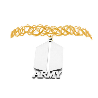 

Multi-color BTS Letter Choker Tattoo Necklace Fans Love Kpop Stretch Jewellery