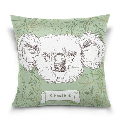 

ALAZA Throw Pillow Cover 16 X 16 inch Christmas Gift Cushion Cover with Koala Printed Pillowcase