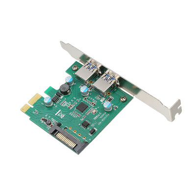

Super Speed USB 30 PCI-E Expansion Card Adapter External 2 Port USB30 Hub PCI-E Card 4Pin Power Connector