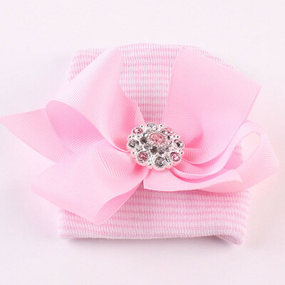 

Cute Newborn Baby Infant Toddler Comfy Bowknot Hospital Cap Beanie Hat