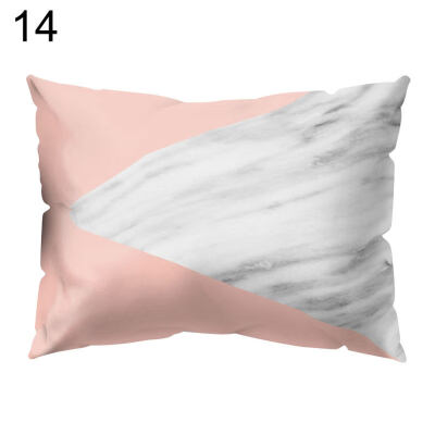 

Marble Grain Color Block Pillow Cover Cushion Case Car Sofa Bedroom Hotel Decor