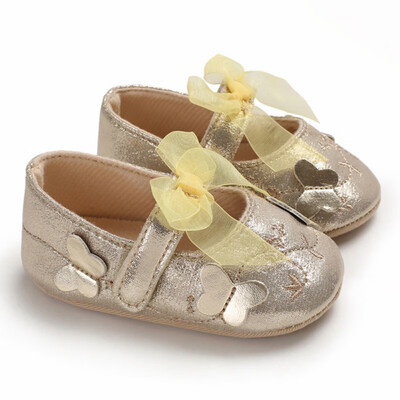 

Baby Girl Shoes Breathable Butterfly Pattern Anti-Slip Toddler Shoes Casual Sneakers Toddler Soft Soled First Walkers