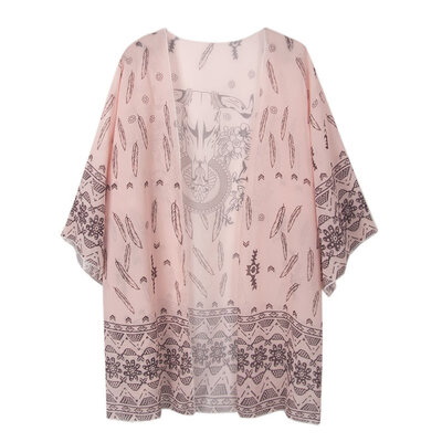 

blouse Women Summer Fashion Concise Lightweight Sunscreen All-match Printed Casual Loose Blouses