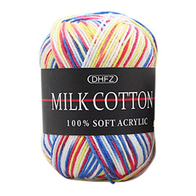 

Gobestart Colorful Hand Knitting 50g Knitting Crochet Milk Soft Baby Cotton Wool Yarn C