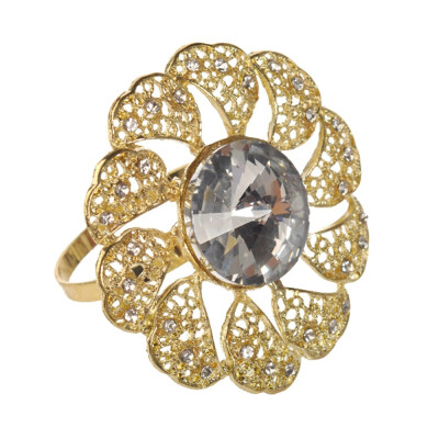 

Gobestart 1PC Napkin Ring Serviette Buckle Holder Wedding Antique Party Table Decor