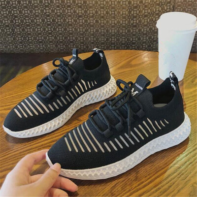 

New Women Casual Shoes Fashion Breathable Walking Mesh Lace Up Flat Shoes Sneakers Women Yellow Vulcanized Shoes Tenis Feminino