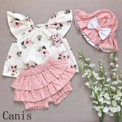 

AU Toddler Kid Baby Girl Summer Top T-shirt Shorts Pants 2Pcs Outfit Clothes Set