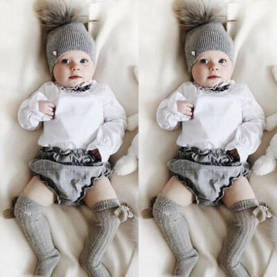

US Toddler Kid Baby Girl Infant Clothes Ruffle Tops Shirt Short Pants Outfit Set