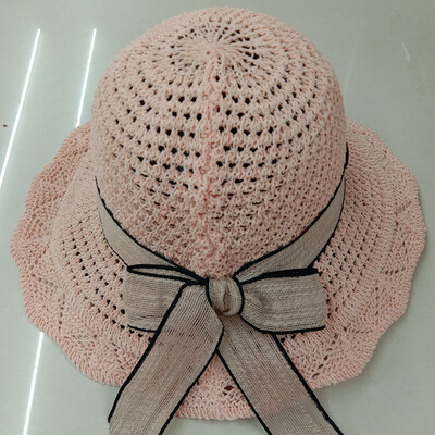 

Summer breathable fisherman hat Korean version of the Japanese hat big eaves fisherman hat shade knitted hat can be folded