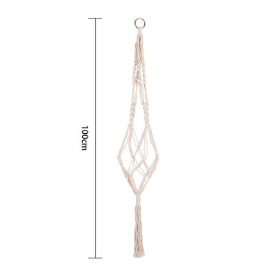 

Hand-woven Cotton Rope Plant Hangers Flower Pot Hanging Planter Basket Holder For Balcony Garden Decor