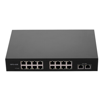 

ZWD-162BZQN 16FE 2GE POE Switch with 16 POE Ports 2 Gigabit Uplink IEEE 8023af Standard POE Switch Power for IP Camera Wireles