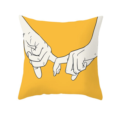 

〖Follure〗Yellow Polyester Pillow Case Sofa Car Waist Throw Cushion Cover Home Decoration