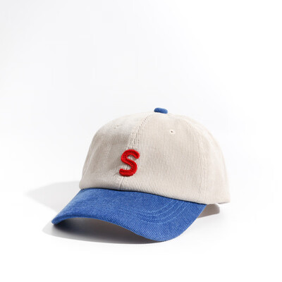 

Fallwinter new hat female letters embroidered corduroy baseball cap Korean student lovers fashion Cap male tide