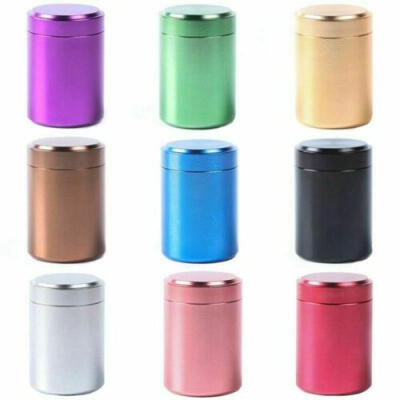 

Smell Proof Container Aluminum Herb Stash Jar Metal Sealed Can Tea Jar Funny