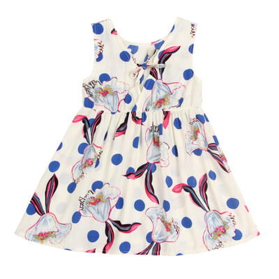 

infant baby Girls Dress Sleeveless Printed Cotton summer princess dress high quality