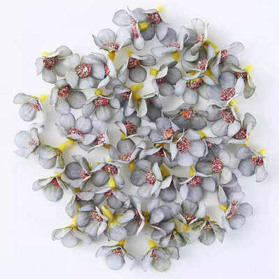 

50pcs 2cm Multicolor Daisy Flower Head Mini Silk Artificial Flower for Crown Scrap Wedding Home Decor DIY Garland Headdress