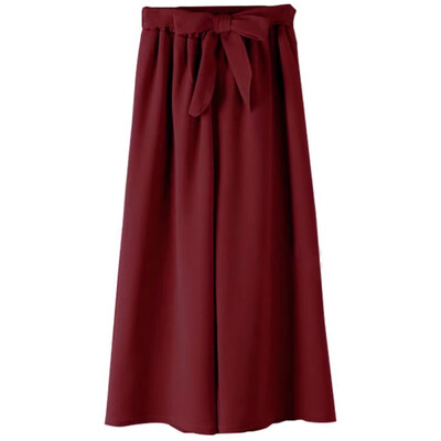 

Womens Pants Loose Wide Leg Pants Vintage Elastic Waist Trousers Women Cotton Oversized Solid Long Pants Plus Size