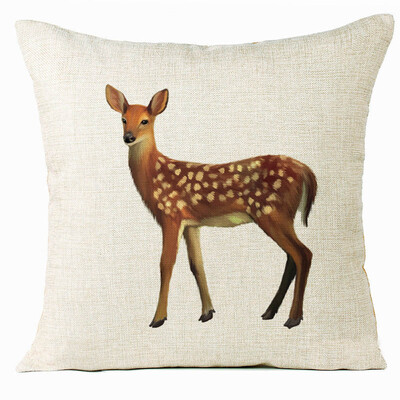 

〖Follure〗Xmas Christmas Elk Sofa Bed Home Decoration Festival Pillow Case Cushion Cover