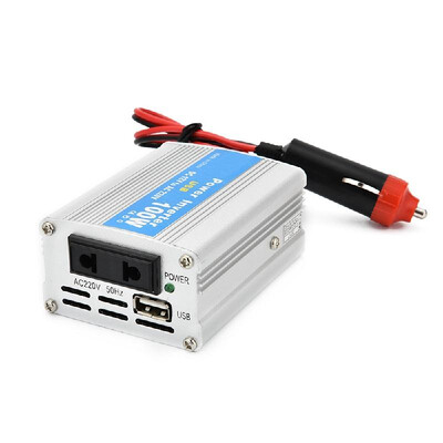 

Portable Car Power Inverter 100W DC 12V to AC 220V Charger Converter Transformer with Charging USB Ports&Oulets