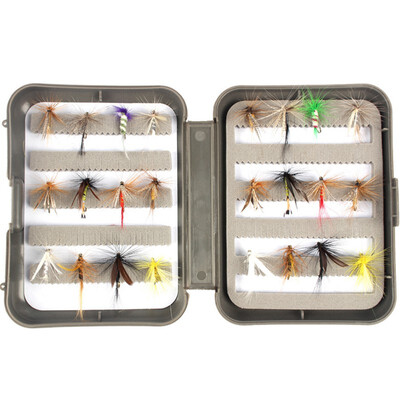 

24 PCS bionic fly hook dry fly squid salmon dry fly hooks bait fishing fishing bionic insects&feathers