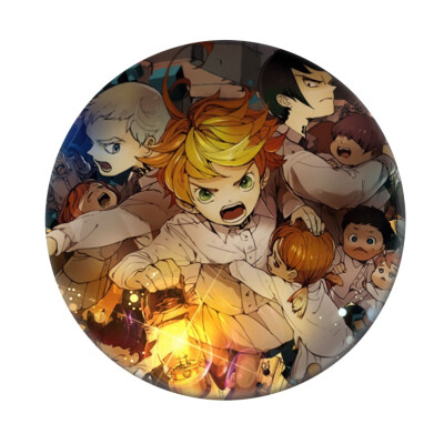 

CAR-TOBBY Anime The Promised Neverland Badge Yakusoku No Neverland Badge Bag Tie Badge Brooch Pin Backpack Badge Kids Gifts