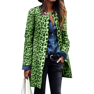 

2019 Fashion Autumn Winter Women Leopard Windbreaker Jacket