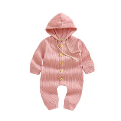 

Autumn & Winter Newborn Infant Baby Clothes Long Sleeve Hooded Jumpsuit Solid Color Kids Bodysuits Winter clothes