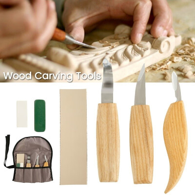 

6PcsSet Wood Carving Knife Chisel Woodworking Whittling Cutter Chip Hand Tools