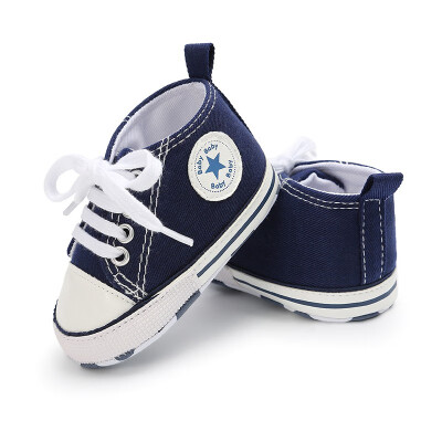 

Baby Boys Girls Shoes Canvas Toddler Sneakers Anti-Slip Infant First Walkers 0-18 Months