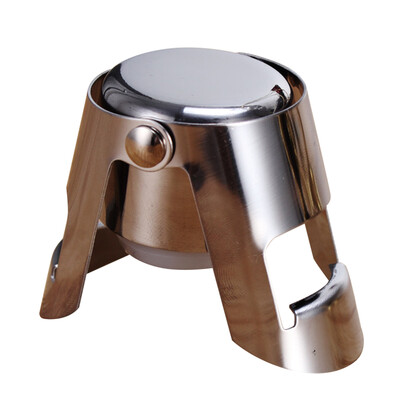 

Stainless Steel Champagne Wine Bottle Stopper Portable Sealer Bar Stopper Wine Sparkling Cap Duel Ears