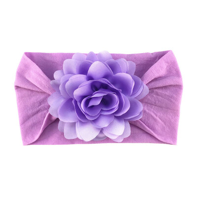 

Soft Cotton Knit Baby Heaband Cute Flower Elastic Haarband Baby Cute Girls Big Floral Design Headband Headwear Apparel Photograp