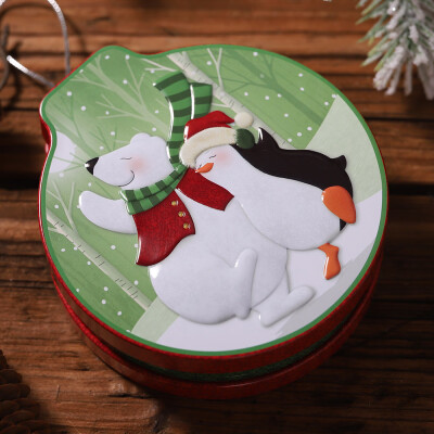 

Tailored For Christmas Tree Ornament Round Cookie Jar Candy Storage Box Childrens Gift