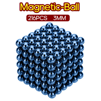 

216PCS Magnetic-Ball 3mm Building Toy Simple Design Office Adults Stress Relief Toys