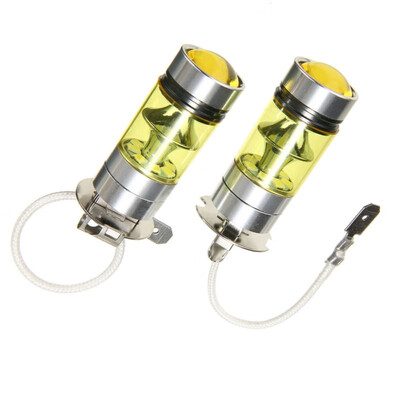 

2x H3 100W 2828SMD LED Super Bright Car Fog Light Taillight Lamp Bulb DC 12V-24V