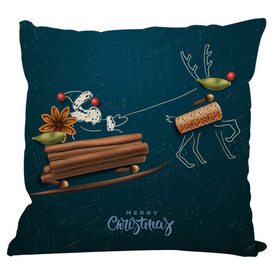 

Tailored New Christmas Cotton Linen Pillow Case Sofa Cushion Cover Home Decor A