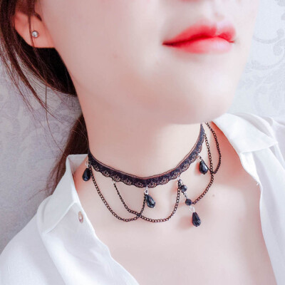 

Handmade Vintage Choker Sweet Style Hollow Lace Necklace Clavicle Chain Ladies Jewelry