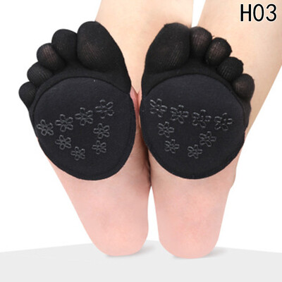 

New Dispensing Comfortable Full Silicone invisible Sweat The Dispensing finger Heels Half Simple Before Five Fingers Socks