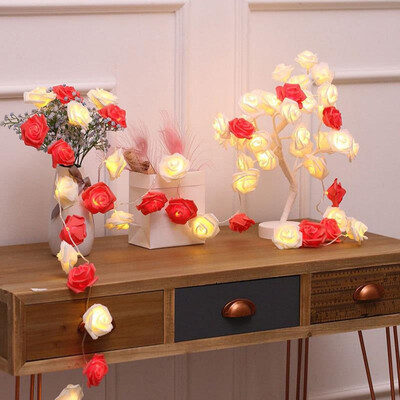 

Led Rose Flower Christmas Holiday String Lights For Valentines Day Gift Wedding Party Birthday Home Decoration 1020 Led Lamp