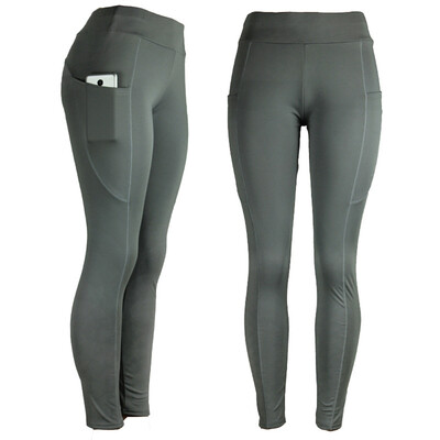 

Mobile Phone Pocket Leggings Yoga Pants Sport Leggings Running Gym Stretch Sports Solid Color Long Pants