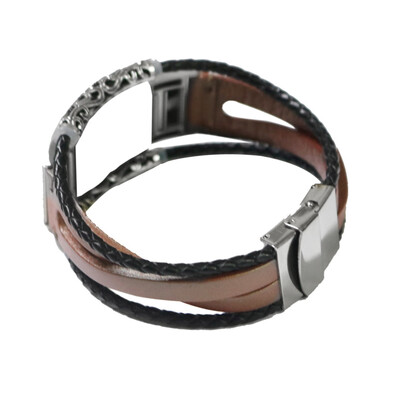 

〖Follure〗Replacement Leather Wristband Band Strap Bracelet For Fitbit Charge 2 BK
