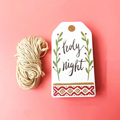 

50Set Kraft Paper Gift Tags Label Thank You Love Christmas Wedding Birthday Tag