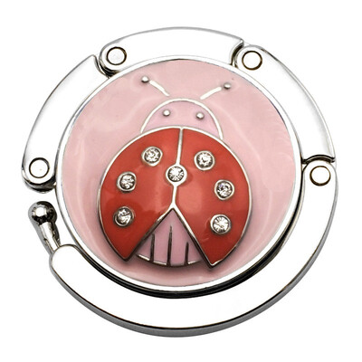

Toponeto Mini Butterfly Beetle Folding Hanger Holder Table Hook for Purse Handbag Utility