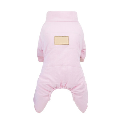 

Winter Pet Dog Jumpsuit Overalls Clothes Solid color pattern Warm Puppy Dog Cats Four Leg Coat Jacket Costumes For Yorkies