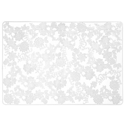 

Transparent Lace Flower Pp Placemat Fashion Pvc Square Dining Table Placemats Coasters Home Party Decor Waterproof Table Cloth Pad