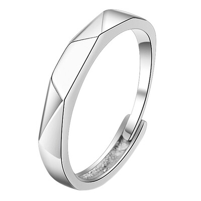 

Lovers Adjustable Crystal Rings Set Stainless Steel Love Wedding Couple Open Ring Party Engagement Charm Jewelry Women Men Hot