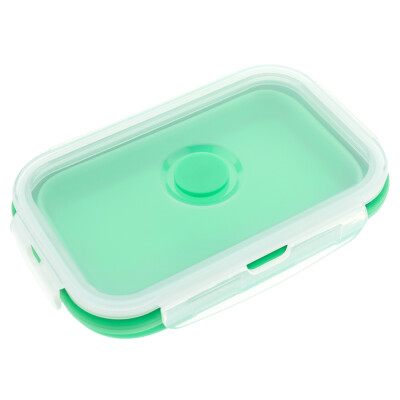 

Silicone Food Portable Lunch Bento Boxes Bowl Picnic Collapsible Storage Student