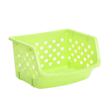

Stackable Single-deck Fruit Vegetable Storage Box Kitchen Organizer Basket Shelf